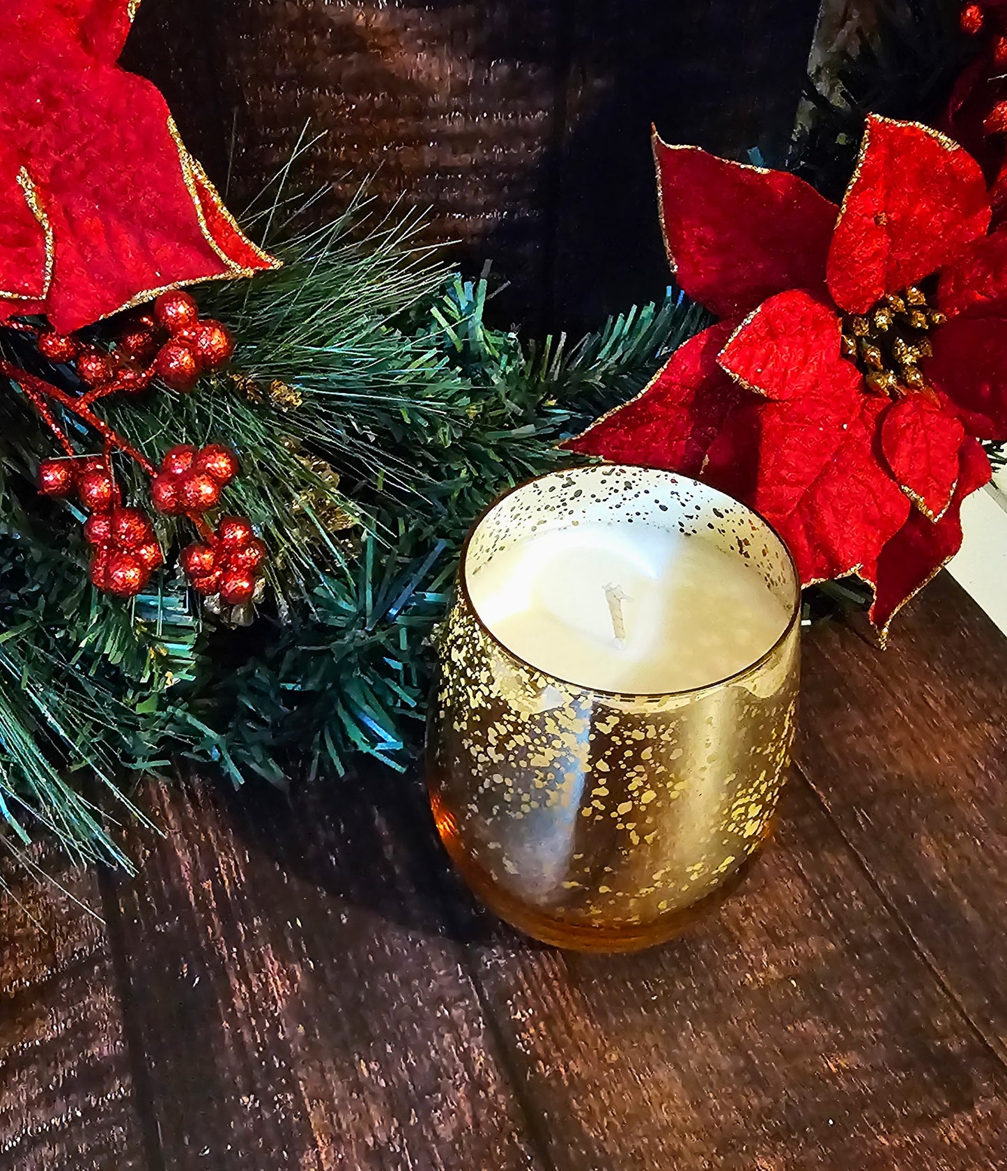 16oz Mercury Glass Christmas Candle - Limited Edition
