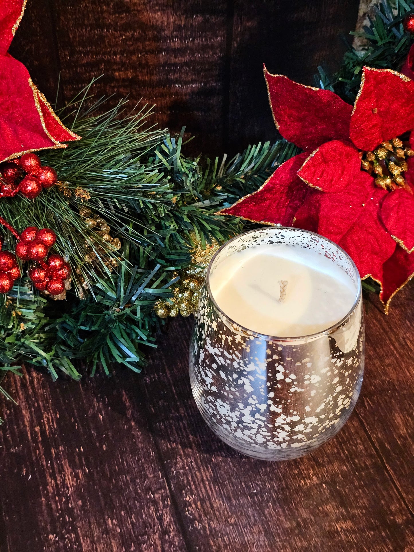 16oz Mercury Glass Christmas Candle - Limited Edition
