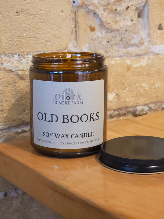 Old Books 8oz Soy Candle