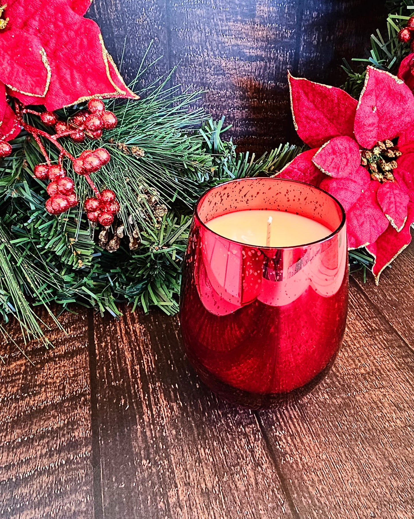 16oz Mercury Glass Christmas Candle - Limited Edition