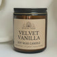 Velvet Vanilla 8oz Amber Glass Soy Candle