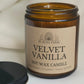 Velvet Vanilla 8oz Amber Glass Soy Candle