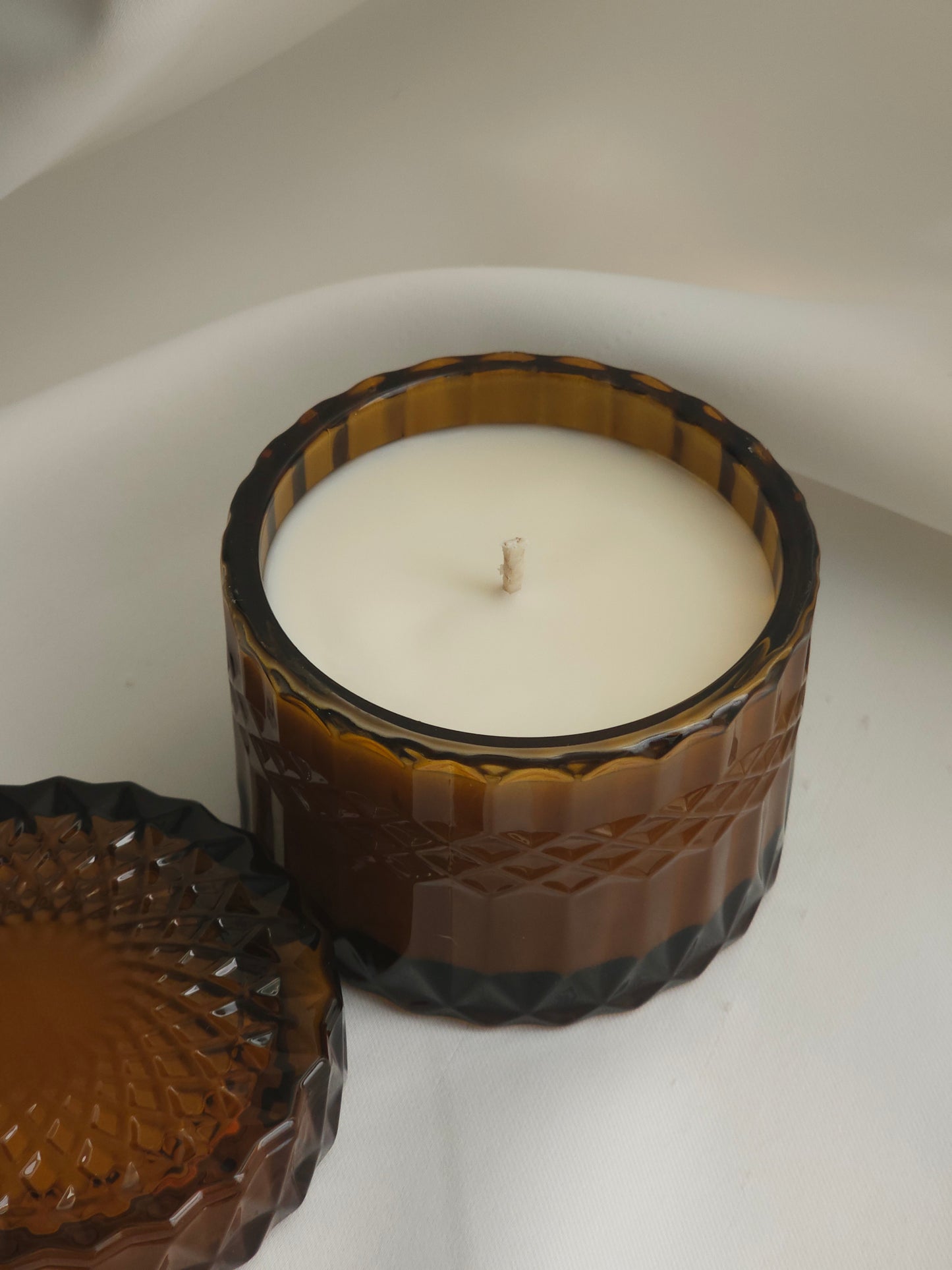 Citrine Glass Candles, Cozy Scents
