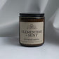 Clementine + Mint 8oz Amber Glass Soy Candle