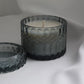 Blue Glass Candle, Seagrass + Sage scent