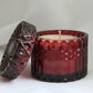 Red Glass Candle, Christmas Scents