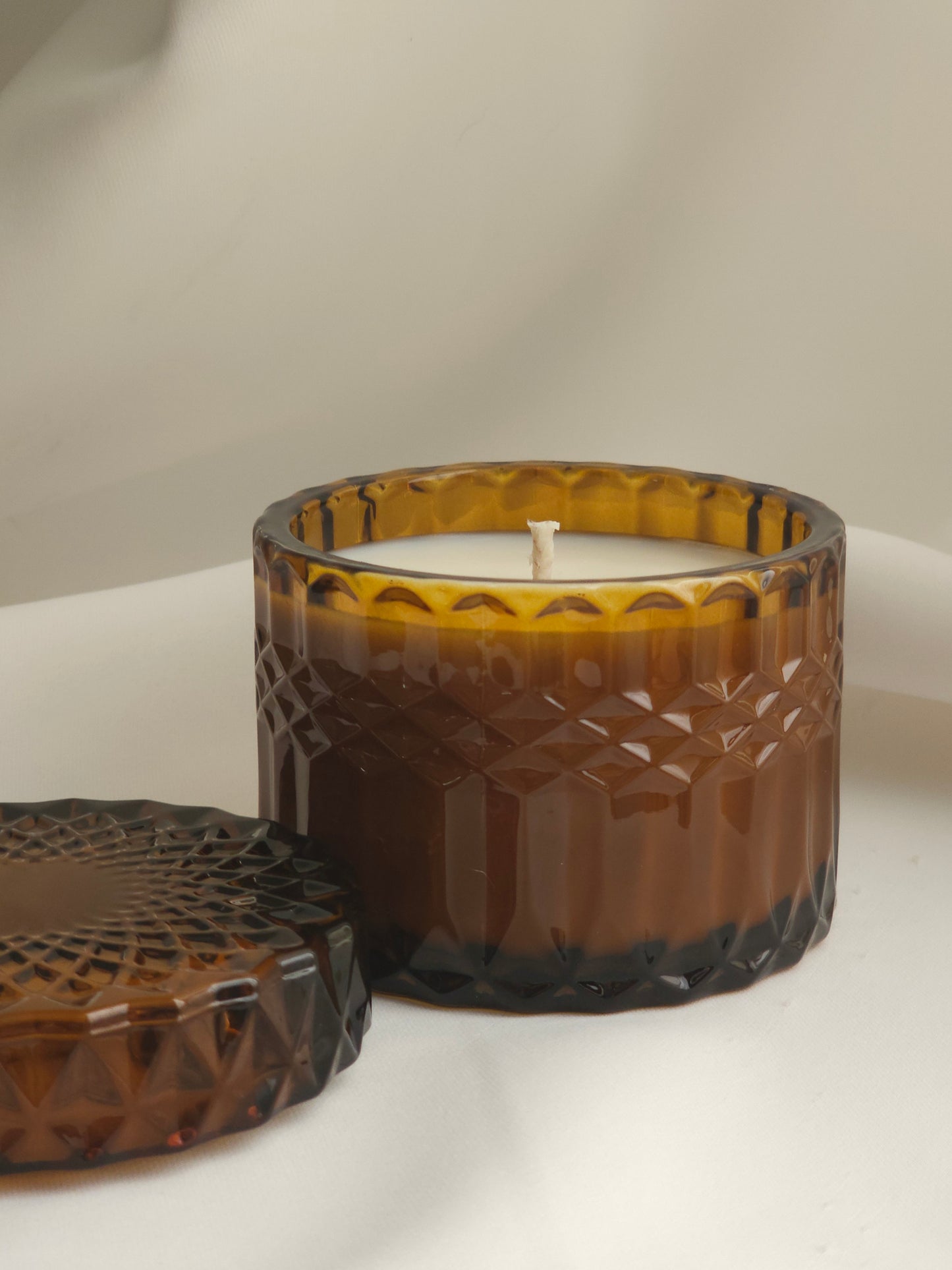 Citrine Glass Candles, Cozy Scents