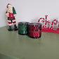 Red Glass Candle, Christmas Scents