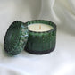 Green Glass Candle, Christmas Scents