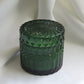 Green Glass Candle, Christmas Scents