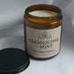Clementine + Mint 8oz Amber Glass Soy Candle