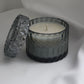 Blue Glass Candle, Seagrass + Sage scent